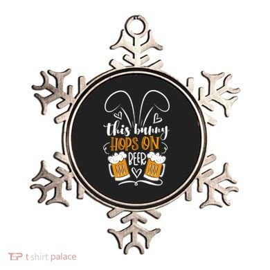 Funny Easter This Bunny Hops On Beer Ornament