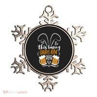 Funny Easter This Bunny Hops On Beer Ornament thumb 0