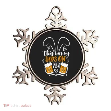 Funny Easter This Bunny Hops On Beer Ornament