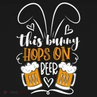 Funny Easter This Bunny Hops On Beer Toddler Hoodie thumb 2
