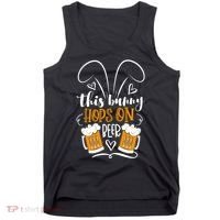 Funny Easter This Bunny Hops On Beer Tank Top thumb 0