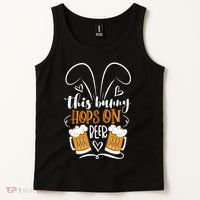 Funny Easter This Bunny Hops On Beer Tank Top thumb 2