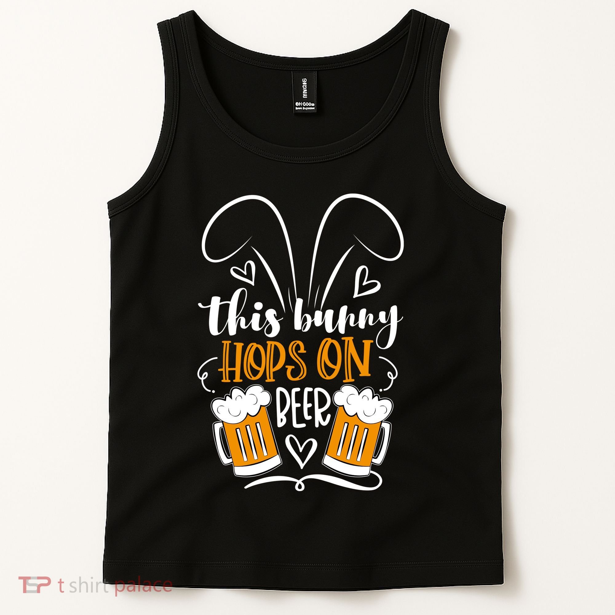 Funny Easter This Bunny Hops On Beer Tank Top