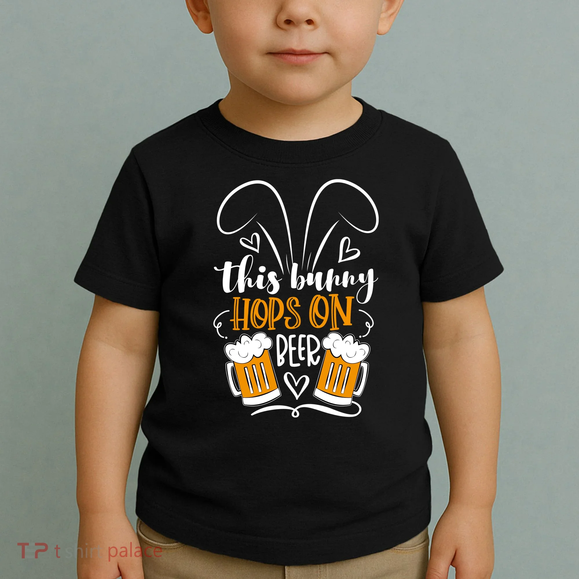 Funny Easter This Bunny Hops On Beer Toddler T-Shirt