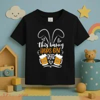 Funny Easter This Bunny Hops On Beer Toddler T-Shirt thumb 3