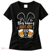 Funny Easter This Bunny Hops On Beer Women's T-Shirt thumb 0