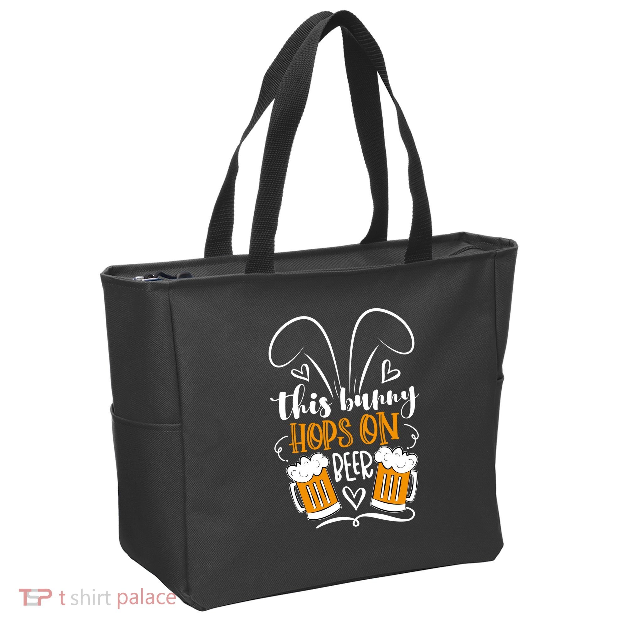 Funny Easter This Bunny Hops On Beer Tote Bag