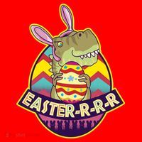 Funny EasterRRR TRex Dinosaur Santa Hat thumb 1