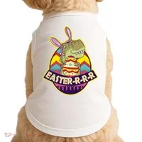 Funny EasterRRR TRex Dinosaur Doggie Tank thumb 0