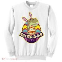 Funny EasterRRR TRex Dinosaur Sweatshirt thumb 0