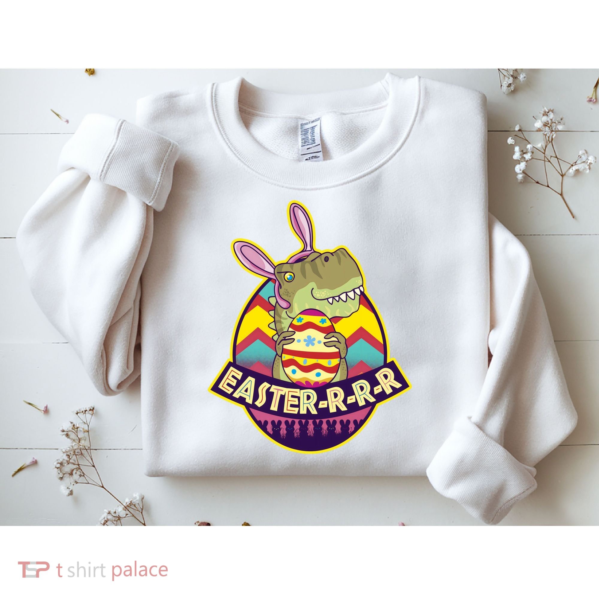 Funny EasterRRR TRex Dinosaur Sweatshirt