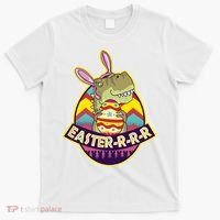 Funny EasterRRR TRex Dinosaur T-Shirt thumb 0
