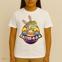 Funny EasterRRR TRex Dinosaur T-Shirt thumb 4