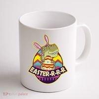 Funny EasterRRR TRex Dinosaur Coffee Mug thumb 1
