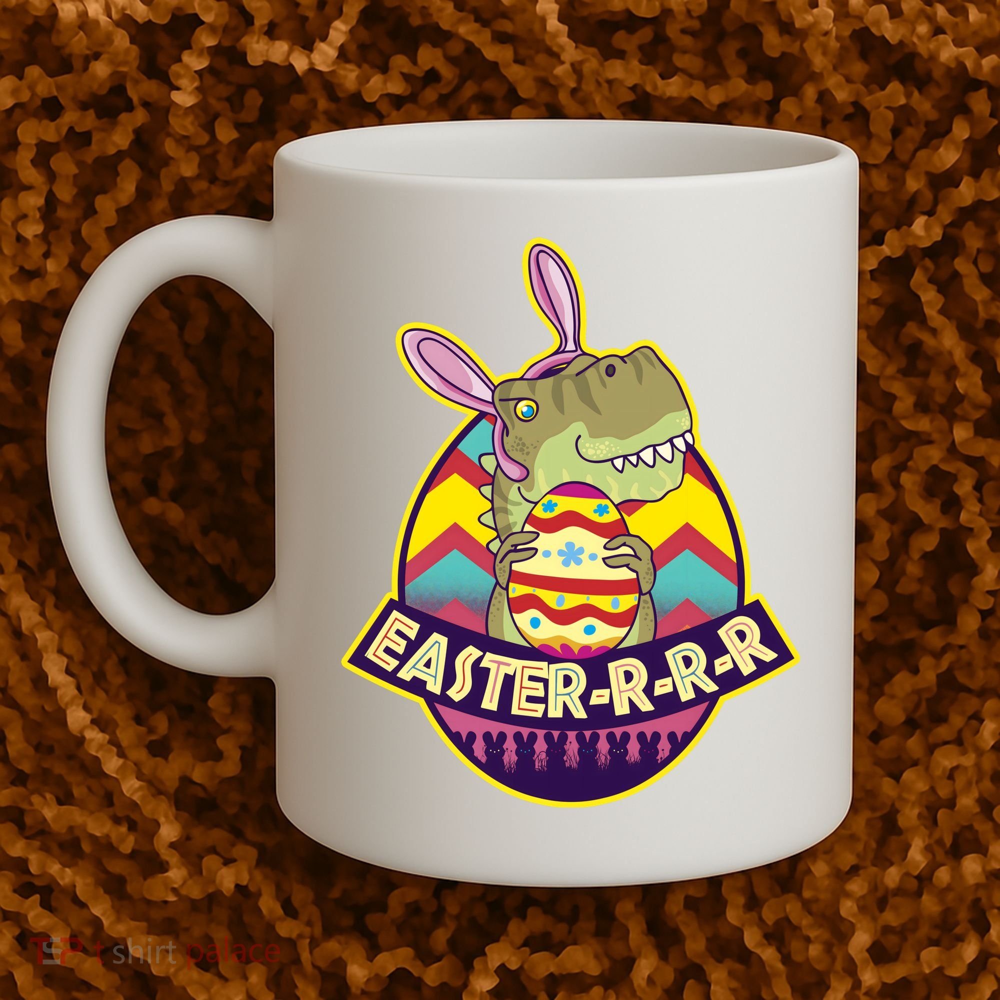 Funny EasterRRR TRex Dinosaur Coffee Mug