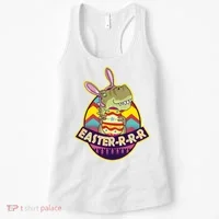 Funny EasterRRR TRex Dinosaur Women's Tank Top thumb 0