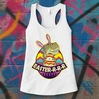 Funny EasterRRR TRex Dinosaur Women's Tank Top thumb 3