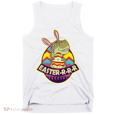 Funny EasterRRR TRex Dinosaur Tank Top