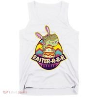 Funny EasterRRR TRex Dinosaur Tank Top thumb 0
