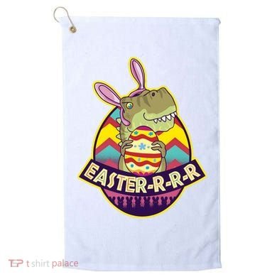 Funny EasterRRR TRex Dinosaur Golf Towel
