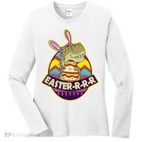 Funny EasterRRR TRex Dinosaur Women's Long Sleeve Shirt thumb 0