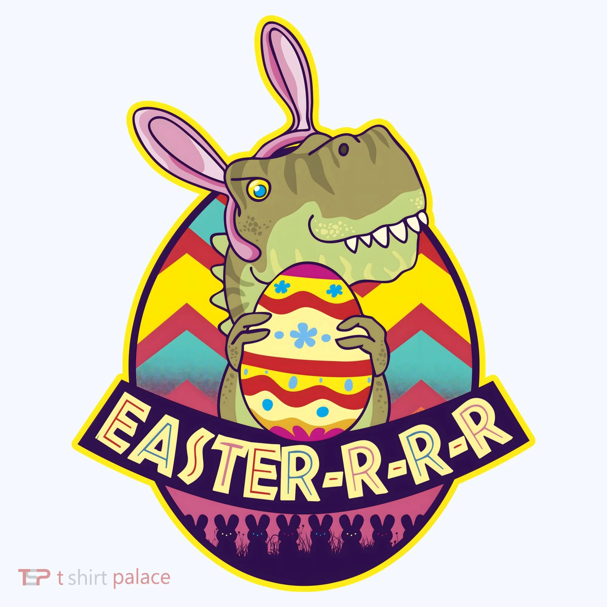 Funny EasterRRR TRex Dinosaur Women's Long Sleeve Shirt