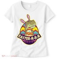 Funny EasterRRR TRex Dinosaur Women's T-Shirt thumb 0