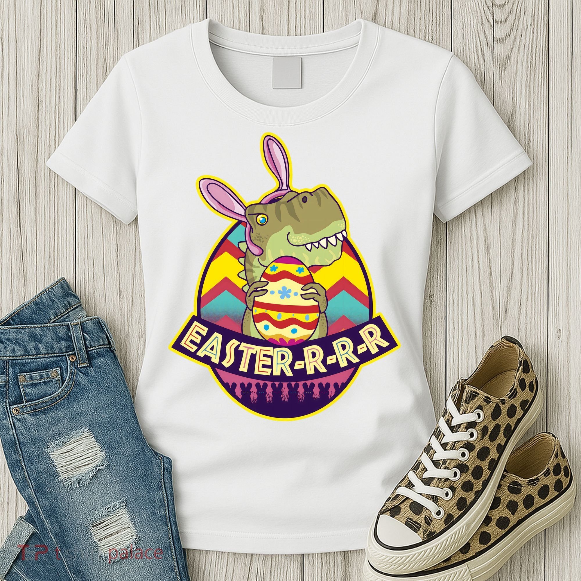 Funny EasterRRR TRex Dinosaur Women's T-Shirt