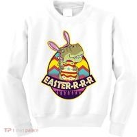 Funny EasterRRR TRex Dinosaur Kids Sweatshirt thumb 0