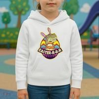 Funny EasterRRR TRex Dinosaur Kids Hoodie thumb 3