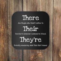 Funny English Teacher Grammar Police Coaster thumb 0