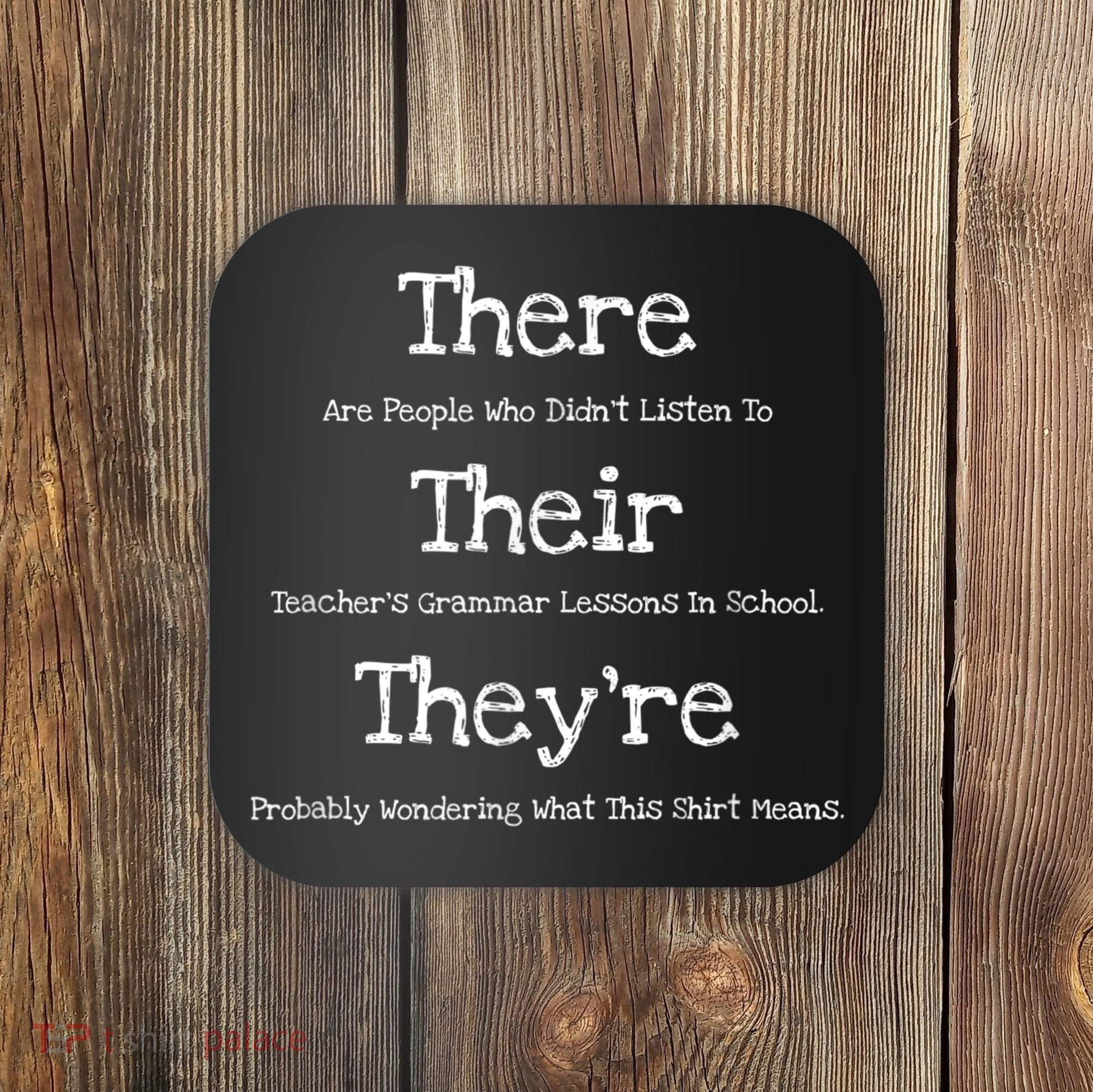 Funny English Teacher Grammar Police Coaster