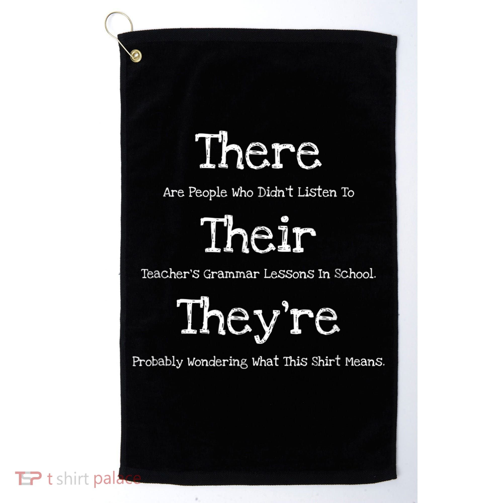 Funny English Teacher Grammar Police Golf Towel