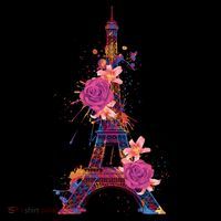Floral Eiffel Tower Paris Coaster thumb 2