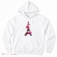 Floral Eiffel Tower Paris Hoodie thumb 0