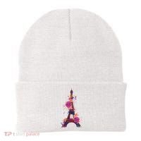 Floral Eiffel Tower Paris Beanie thumb 0