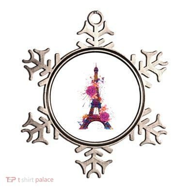 Floral Eiffel Tower Paris Ornament