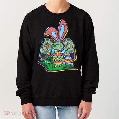 Funny Easter Time Gamer Bunny Ears Controller Easter Eggs Women's Sweatshirt