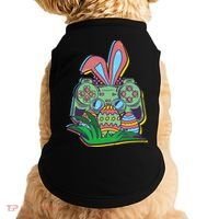 Funny Easter Time Gamer Bunny Ears Controller Easter Eggs Doggie Tank thumb 0