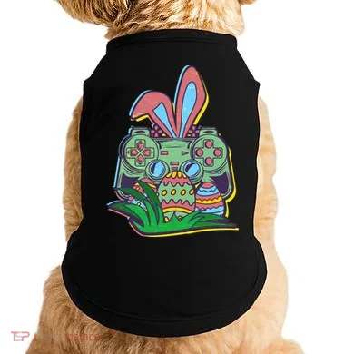 Funny Easter Time Gamer Bunny Ears Controller Easter Eggs Doggie Tank