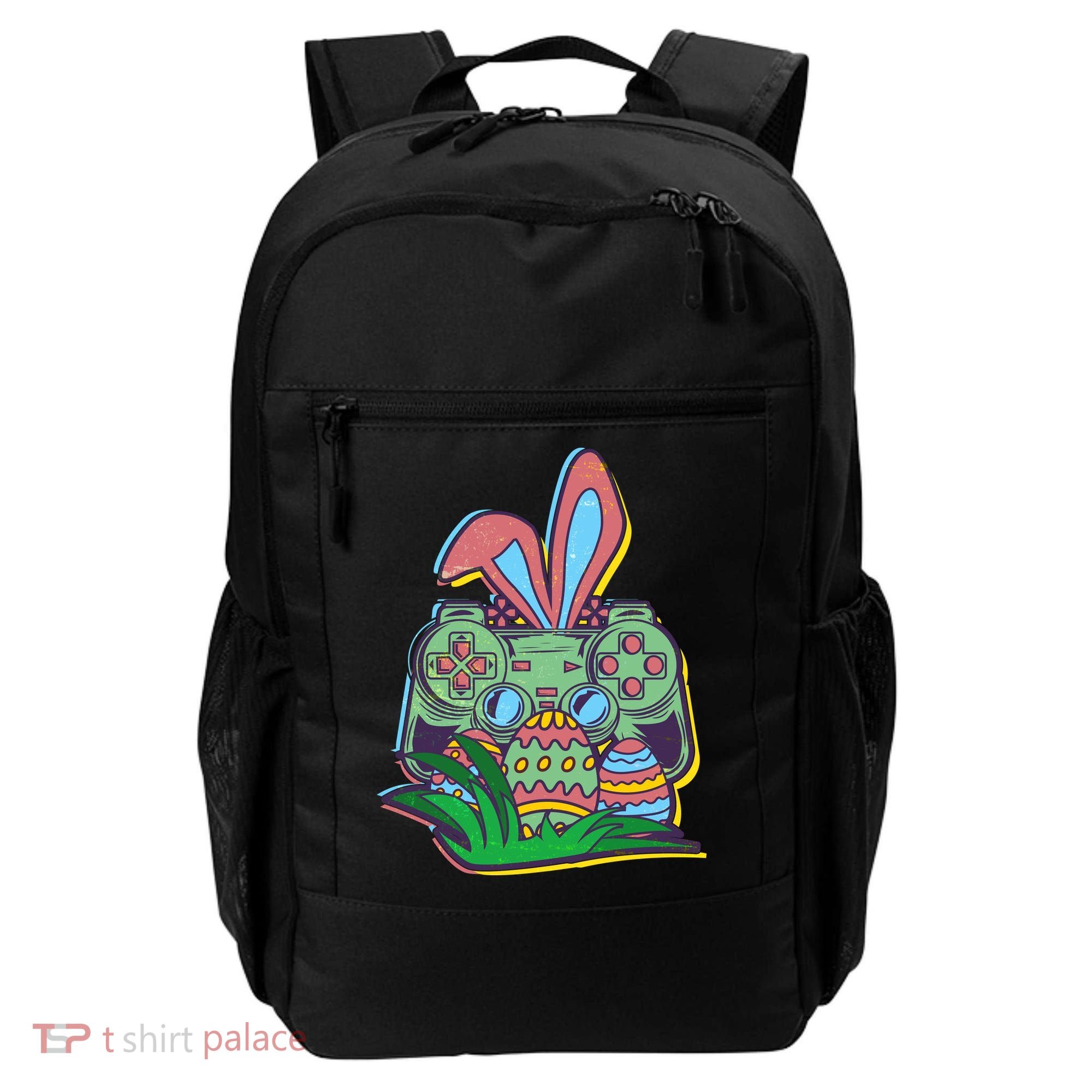 Funny Easter Time Gamer Bunny Ears Controller Easter Eggs Backpack