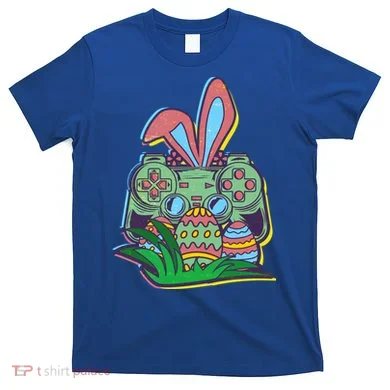 Funny Easter Time Gamer Bunny Ears Controller Easter Eggs T-Shirt
