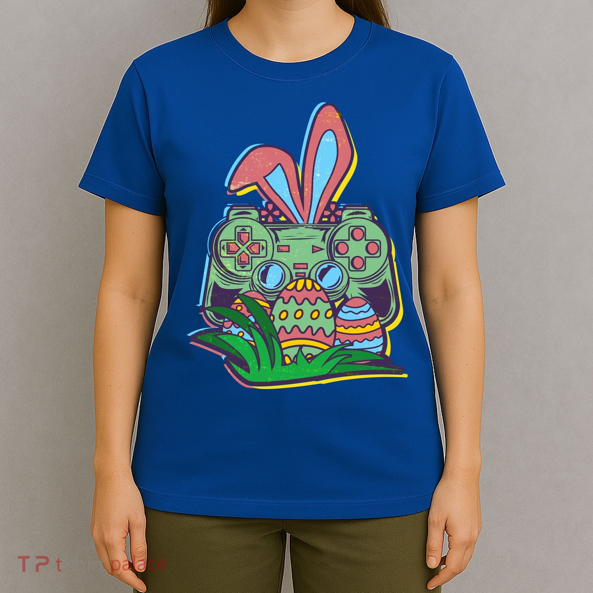 Funny Easter Time Gamer Bunny Ears Controller Easter Eggs T-Shirt