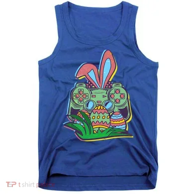 Funny Easter Time Gamer Bunny Ears Controller Easter Eggs Tank Top