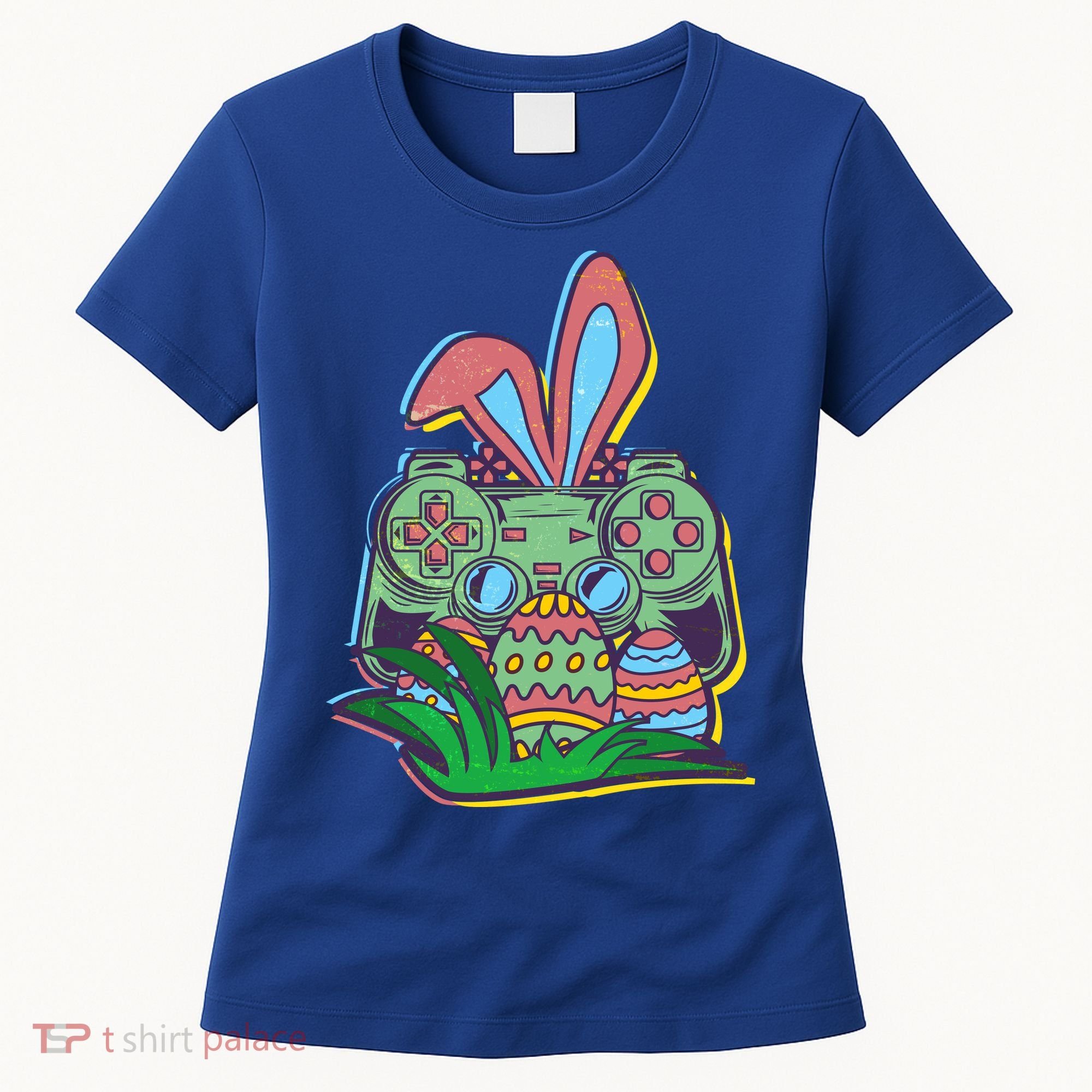 Funny Easter Time Gamer Bunny Ears Controller Easter Eggs Women's T-Shirt