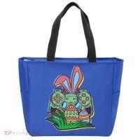 Funny Easter Time Gamer Bunny Ears Controller Easter Eggs Tote Bag thumb 0