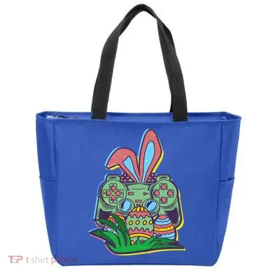 Funny Easter Time Gamer Bunny Ears Controller Easter Eggs Tote Bag