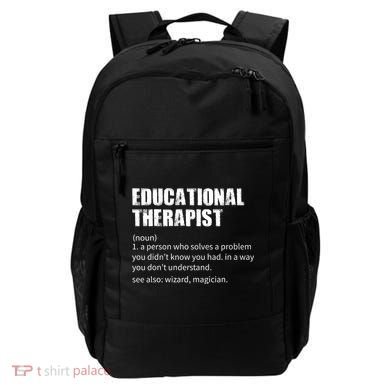 Funny Educational Therapist Definition Backpack