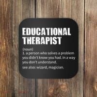 Funny Educational Therapist Definition Coaster thumb 0
