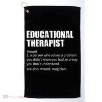 Funny Educational Therapist Definition Golf Towel thumb 0